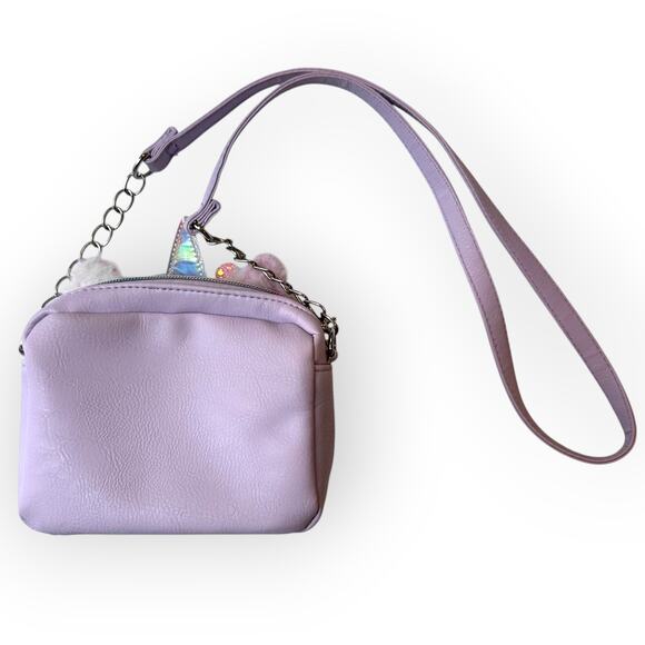 OMG Miss Gwen Unicorn Crossbody Faux Fur Purse, Lavender Multicolored - Picture 2 of 8